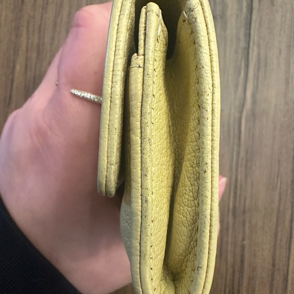 Chanel Calfskin Yellow Leather Compact Wallet with CC Logo - Picture 12 of 13